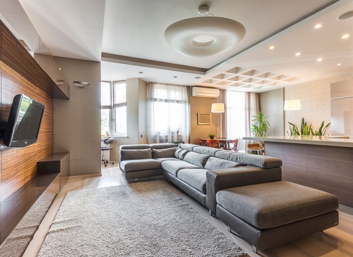 Circular False Ceiling Design with Layered Coffered Detailing
