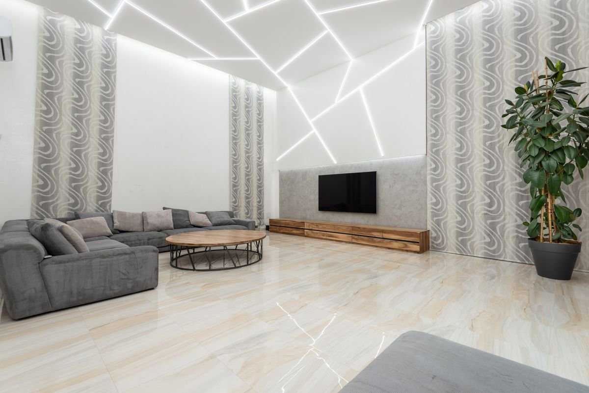 Cove and profile LED lighting in a false ceiling