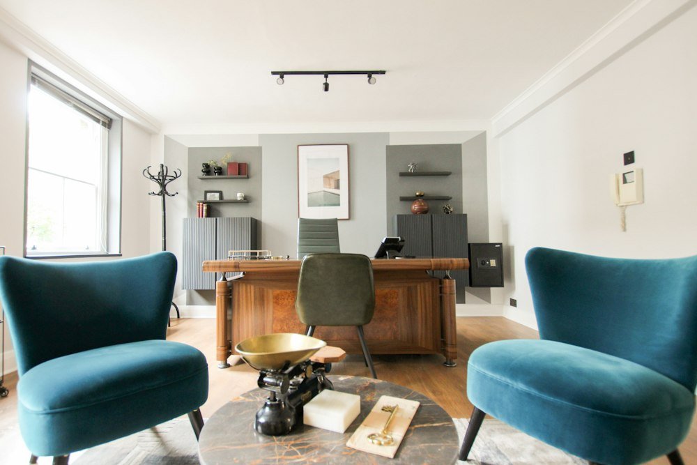 Compact Home Office with Ergonomic Seating