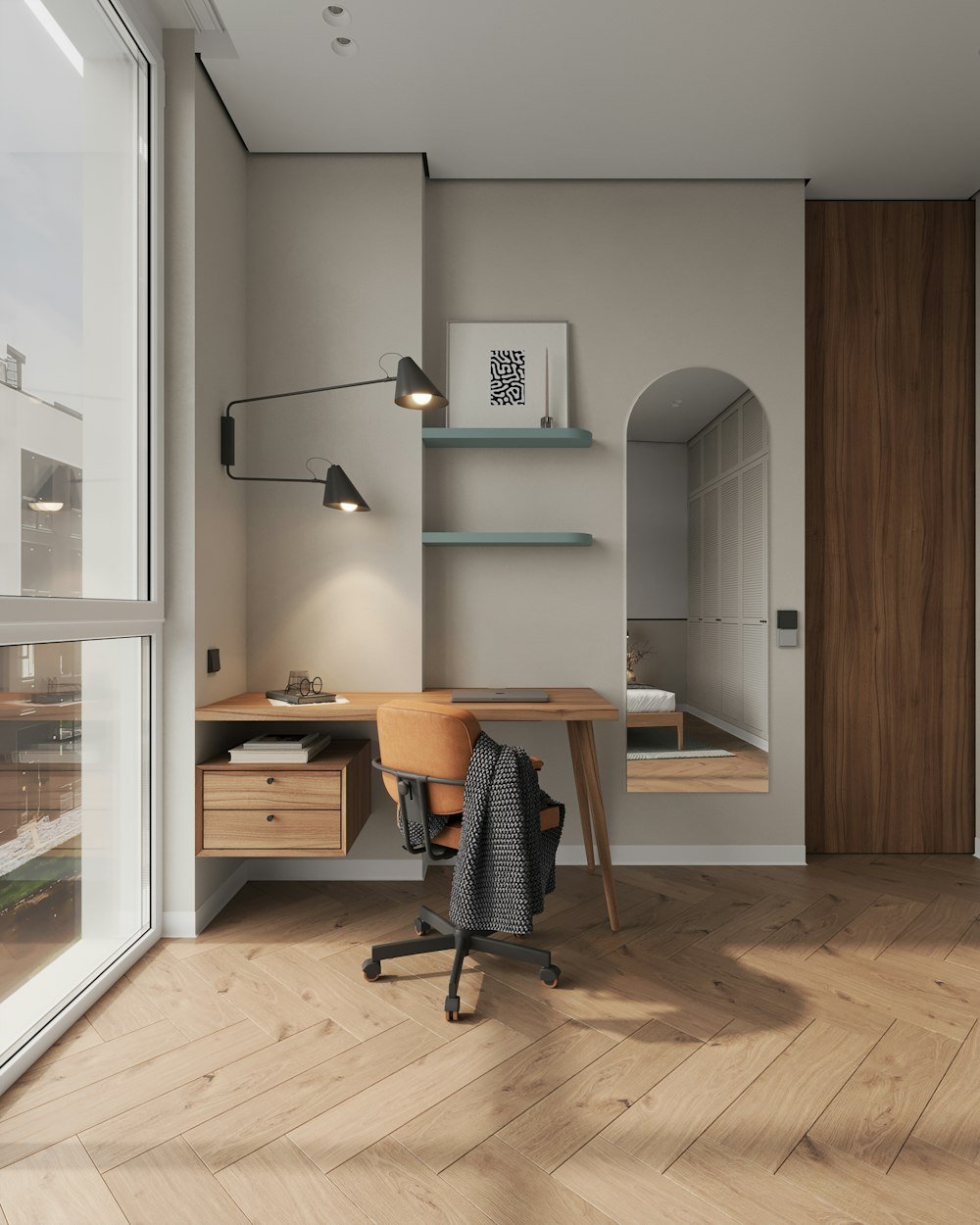 Minimalist Home Workstation with Clean Lines