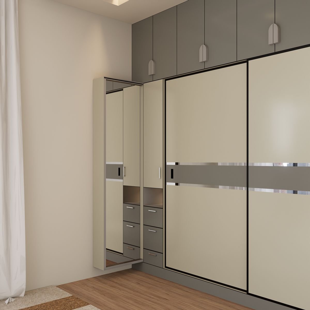 Custom Wardrobe Storage Built Into the Bedroom
