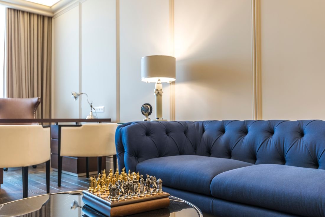 Contemporary Luxe: Rich textures, hotel-style finish