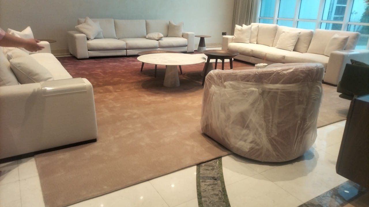 Furniture Installation in a Luxury Living Room
